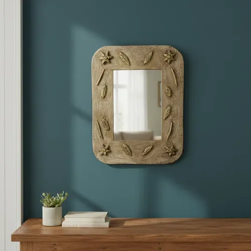 Espejo Rectangular Vintage Marrón Claro de Thor Home
